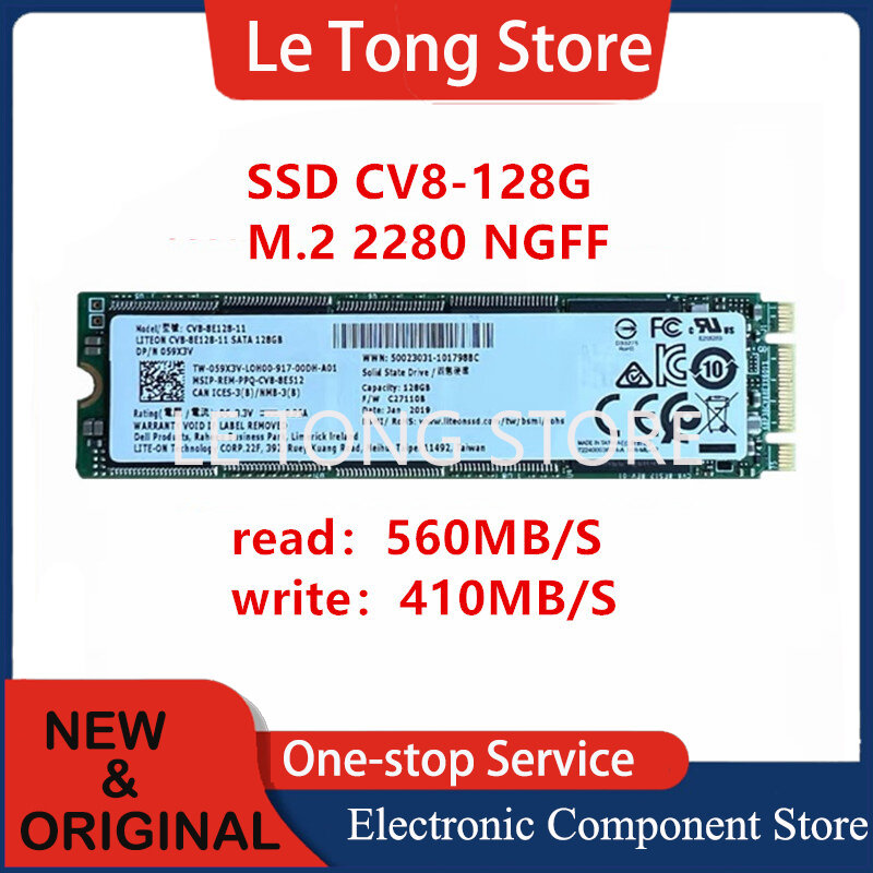 Disque dur d'origine pour LITEON CV8-128G interface SSD SATA mode NGFF prend en charge les médicaments de bureau d'ordinateur portable