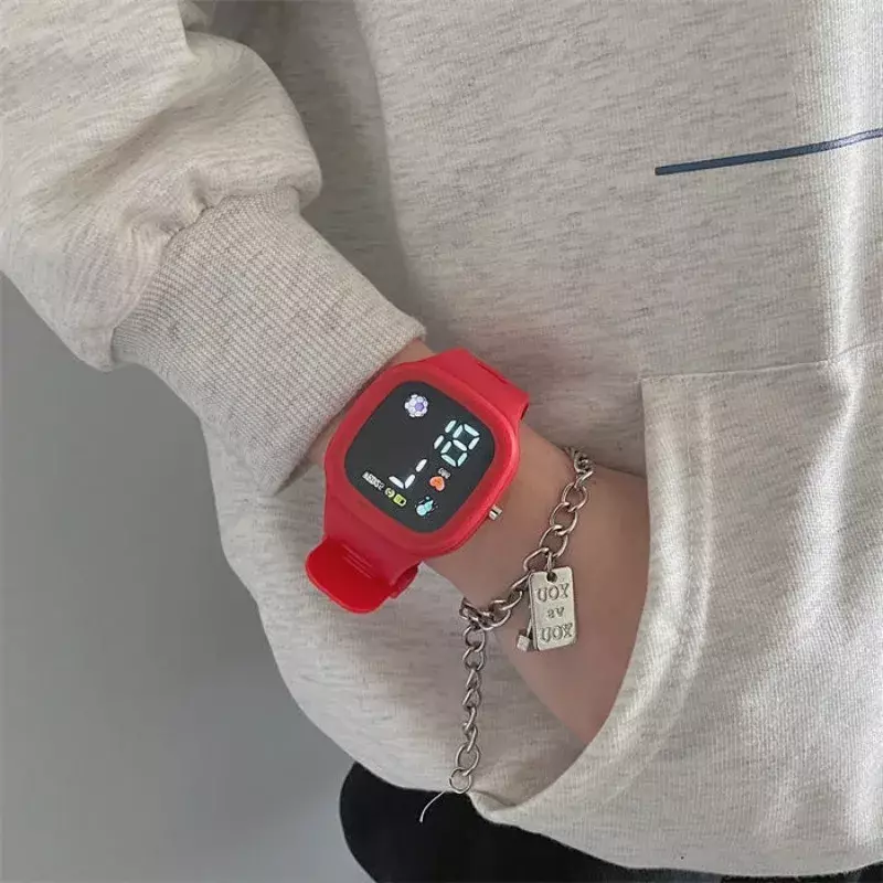 Montre à Vent Beau et Froid pour Élève du Primaire et du Secondaire, Petite Académie, Style Klein, Bleu, Internet, Rouge, Nouveau, 2024