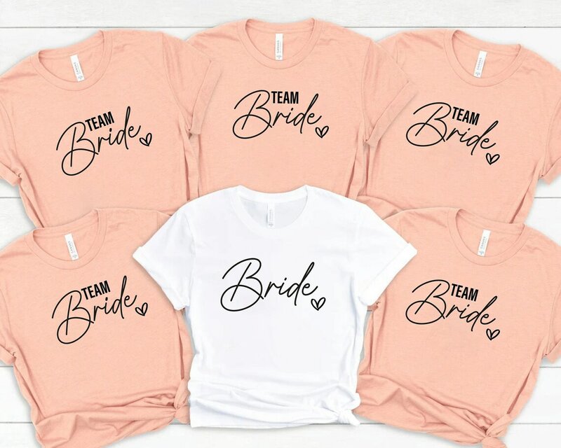 女性のためのピンクの半袖Tシャツ,カジュアル,独身パーティー,結婚式