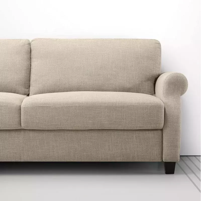 ZINUS-sofá de piel sintética de color Beige, mueble sencillo de montaje sin herramientas, color Beige