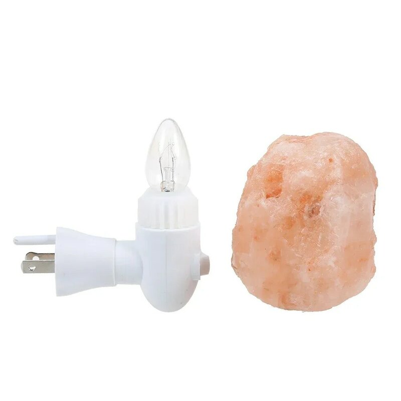 Lámpara de pared de cristal tallado a mano, luz nocturna de roca de sal de forma Natural, gran oferta