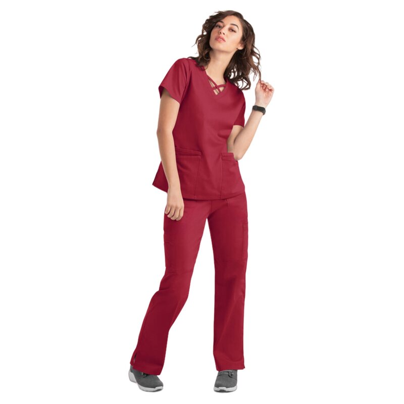 Set scrub Rumah Sakit aksesoris perawat pakaian medis untuk wanita seragam kerja klinik gigi Salon kecantikan pakaian kerja Spa overall