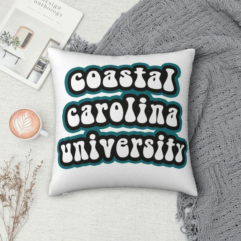 Coastal Carolina Square Pillowcase Polyester Linen Velvet Pattern Zip Decor Throw Pillow Case Car Cushion Case