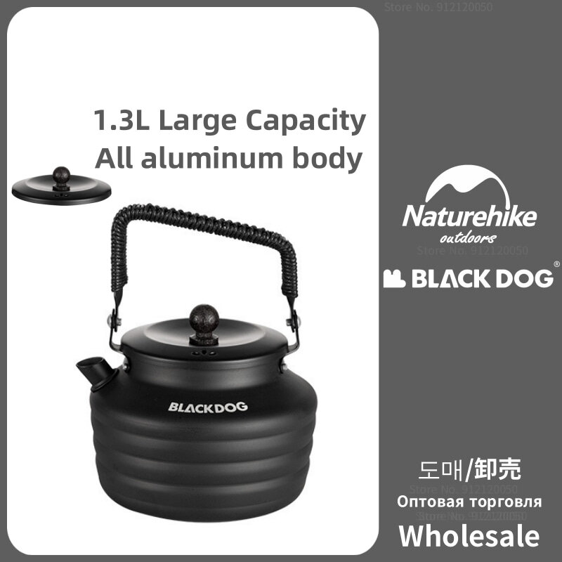 Naturehike-Blackdog bollitore portatile all'aperto in lega di alluminio campeggio Picnic teiera leggera escursionismo stoviglie bollitore attrezzature