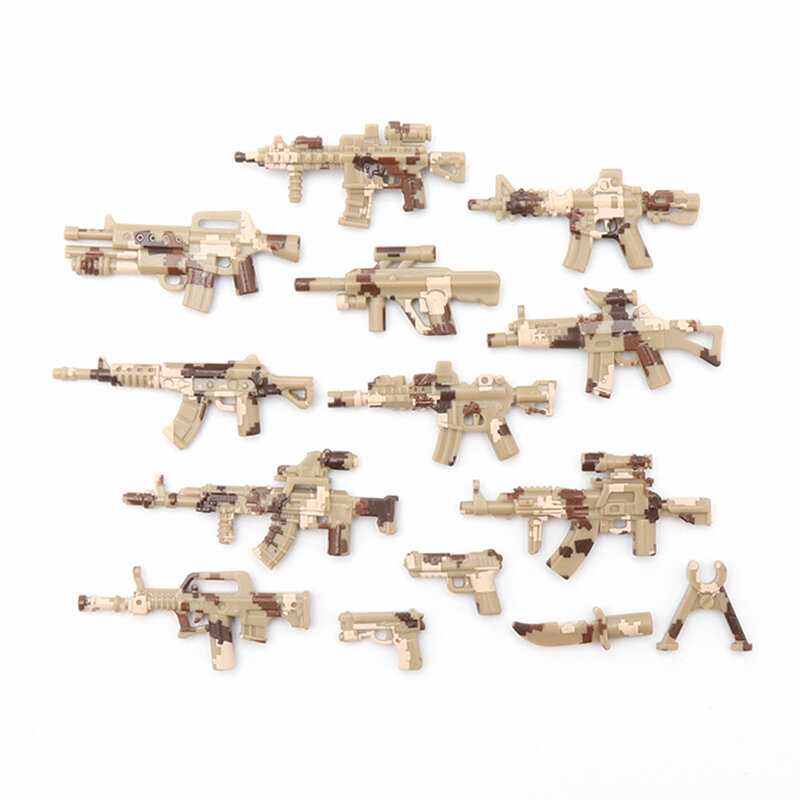 4 sztuk WW2 żołnierz wojskowy US figurki akcesoria klocki kamuflaż wojskowy kamizelka kaski broń pistolety cegły zabawki dla dzieci