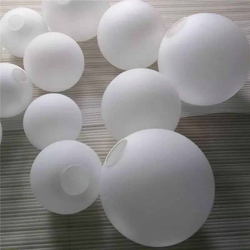 Biała szklany klosz lampy, klosze lampy z mleczną kulą, okrągłe światło D10cm D12cm D15cm D20cm D25cm, Pantalla Lampara