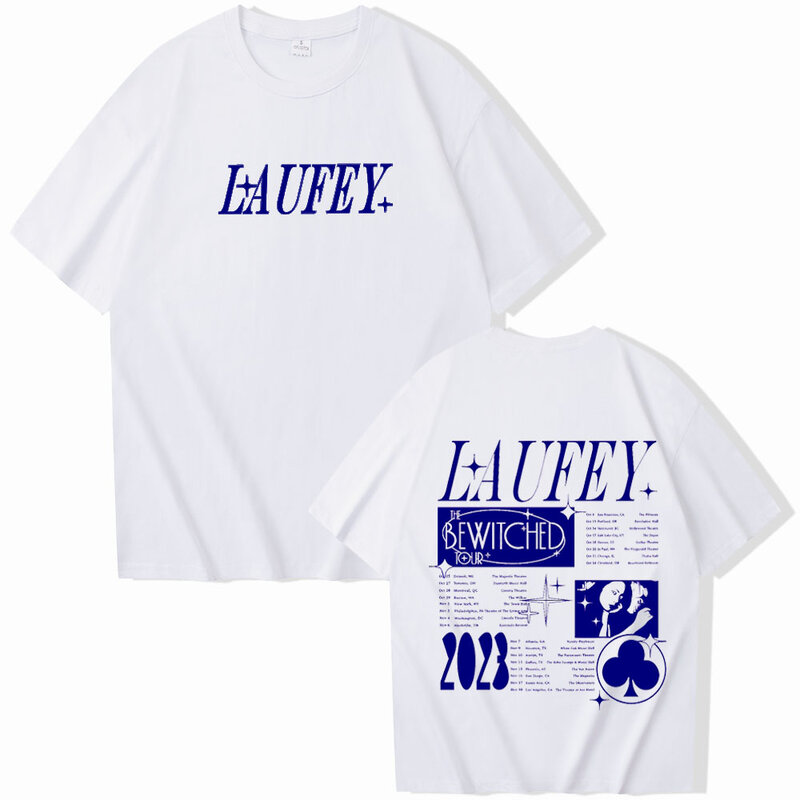 Camisa unissex do álbum Laufey Bewitched, camisa com decote em O, manga curta, presente para fãs