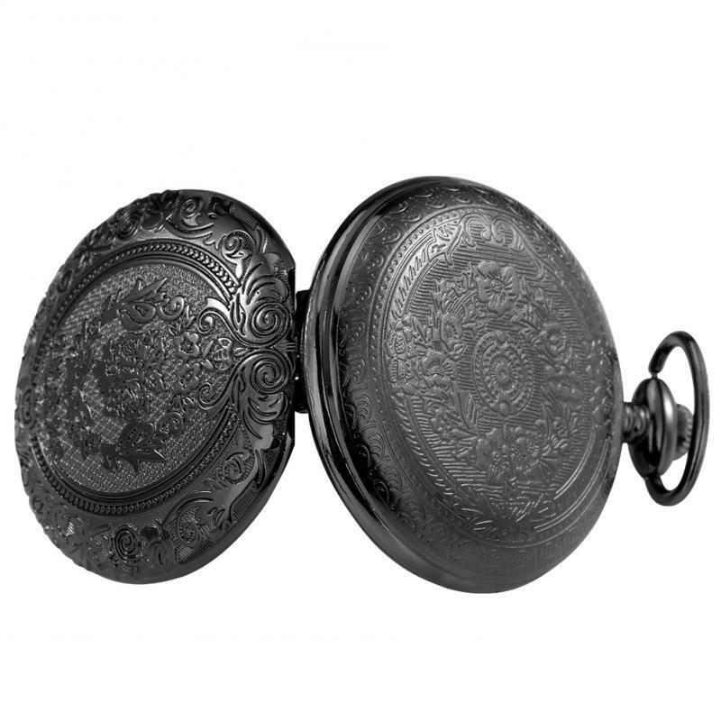 Reloj de bolsillo de cuarzo plateado Retro para hombres y mujeres, collar de estilo Medieval, cadena colgante, regalo de joyería Steampunk, moda de lujo