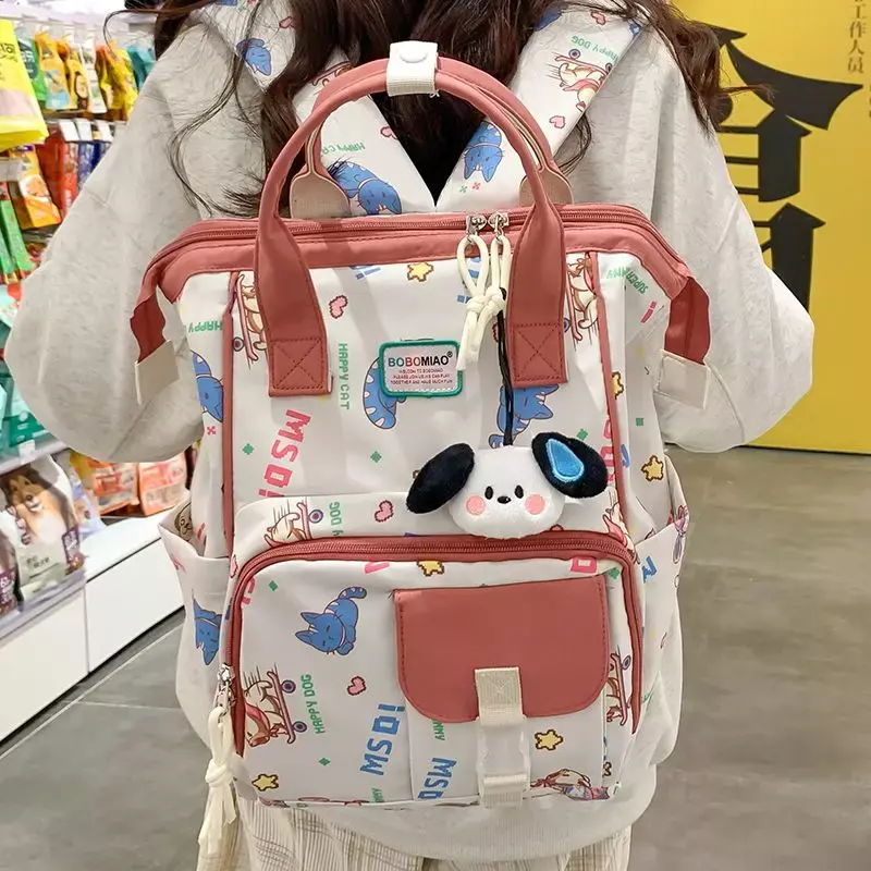 Милый рюкзак большой вместимости для учеников младшей и старшей школы, удобный школьный ранец, легкий прочный женский рюкзак