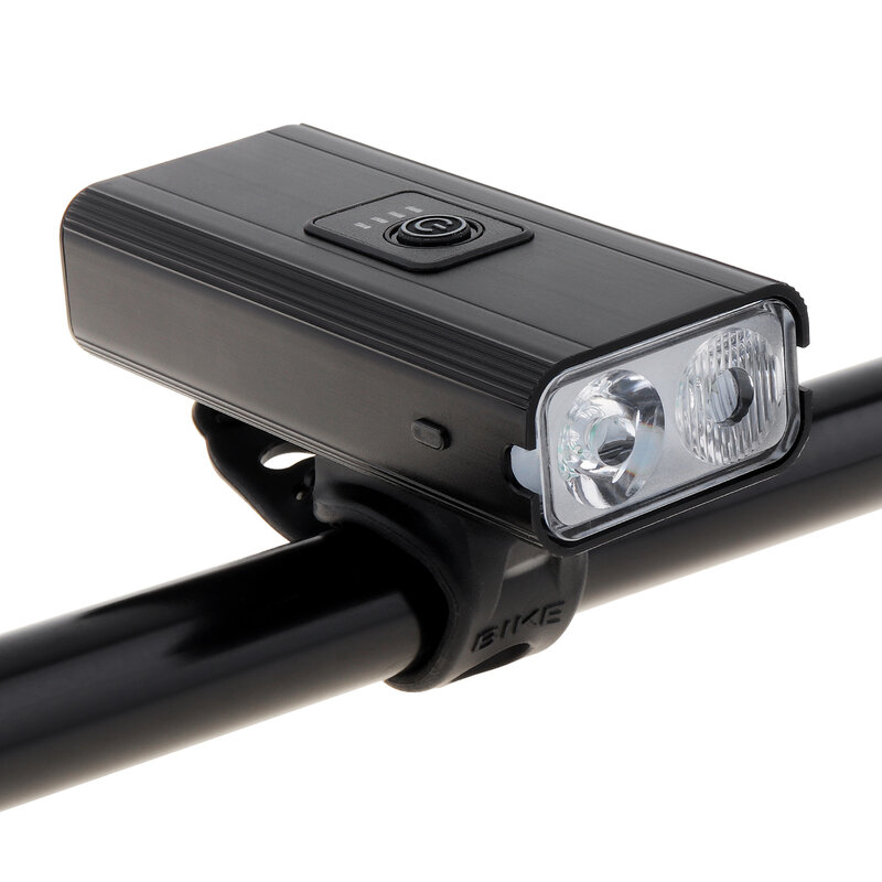 Faro LED de bicicleta recargable por USB para conducción nocturna, 6 modos de iluminación, pantalla de alimentación, luz trasera Con 4 modos