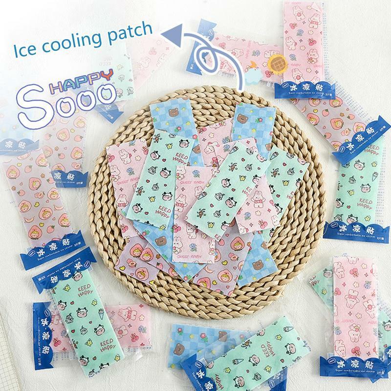 Cool Head Patches Headache Reducer Soft Gel Pads With Cute Cartoon Prints Instant Cooling Forehead Cooling Strips Cooling