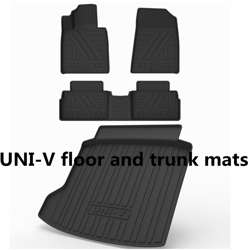 ใช้สำหรับ Changan UNIV พรมรถยนต์ UNI-V All-Weather ชั้น Mats UNIV Trunk Mat สำหรับ UNIV กันน้ำชั้น Mats UNIV เสื่อ
