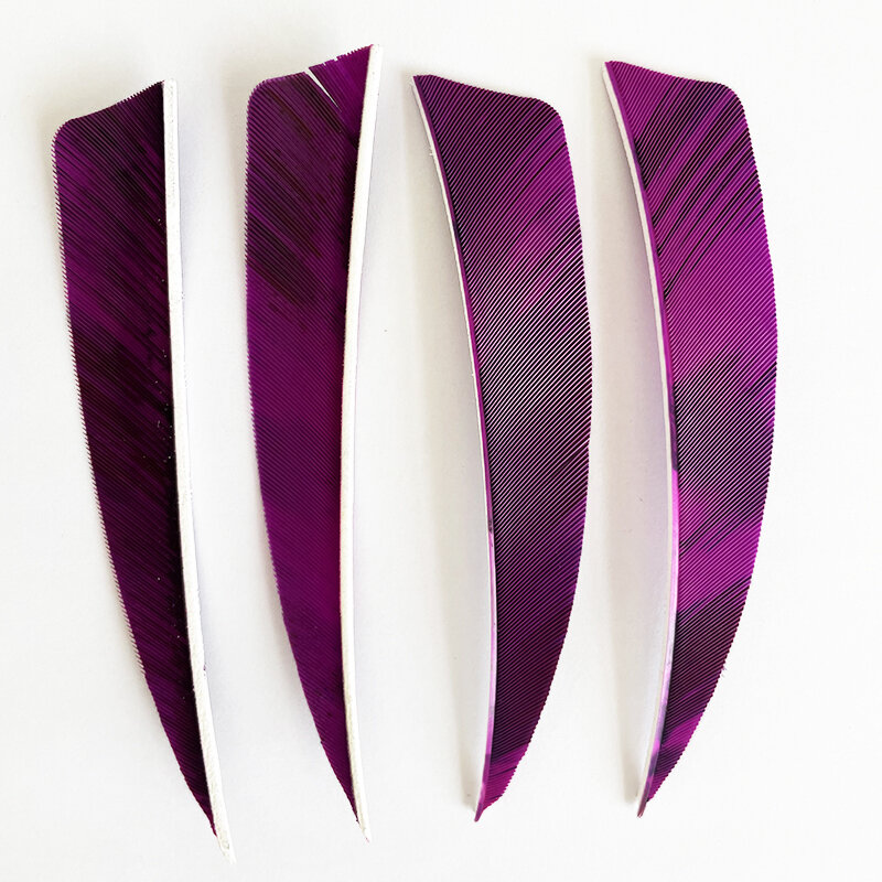 50pcs IBOUNFOX 5" Turkey Arrow Feathers Shield Cut Right Wing Archery Fletfching Arrow Vanes Accessories for Hunting