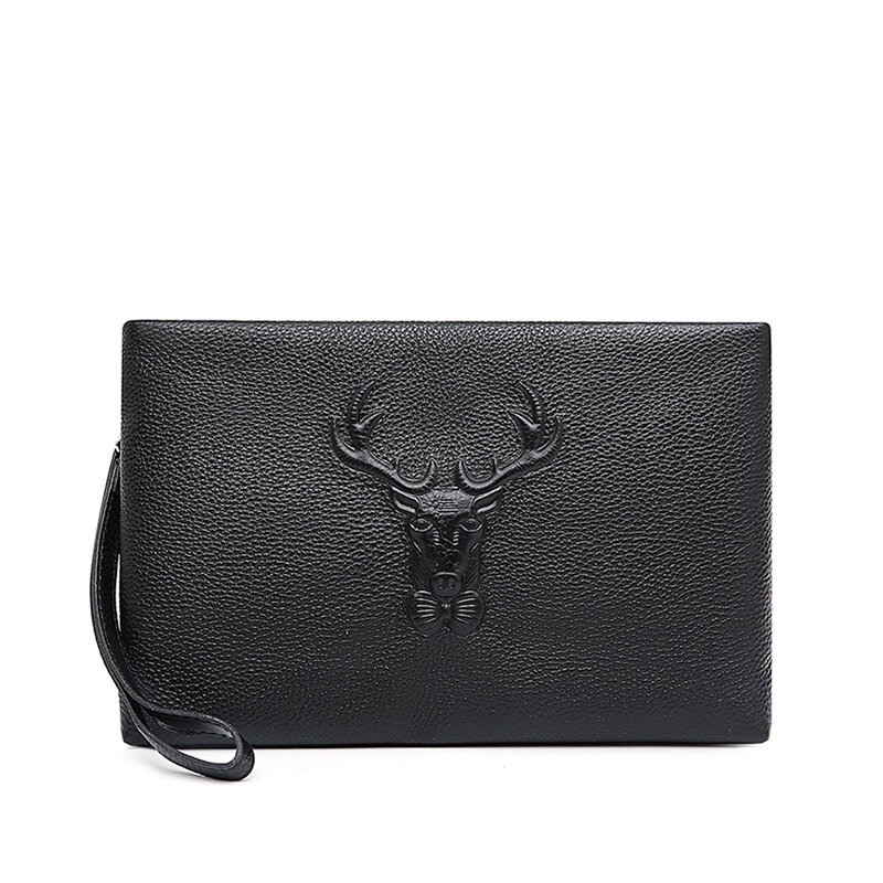 Men's Genuine Leather Day Clutch New Design Envelope Bag Male Business Handbag iPad Case Travel Bag for Man