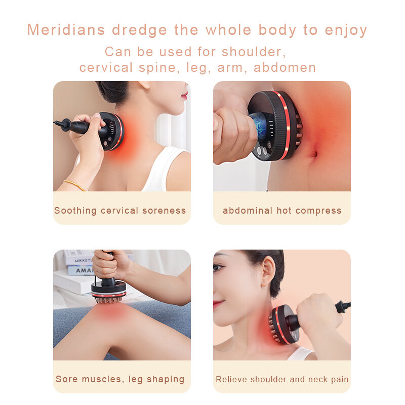 Gesundheit Bagger Meridian Massage bürste Entgiftung warme Moxibustion Mikros trom Abnehmen Massage gerät Infrarot Rotlicht heiße Kompresse