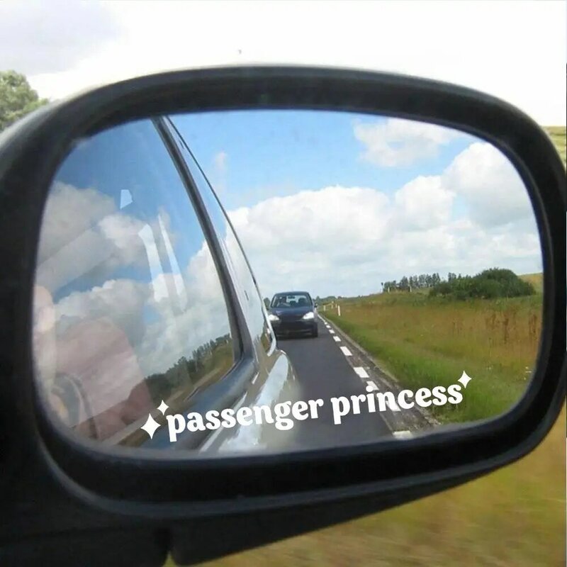 Passenger Princess Mirror Car Decal Minimalist Quotes Cute Girly Car Vinyl Art Sticker Decals Decor Car Interior Accessories