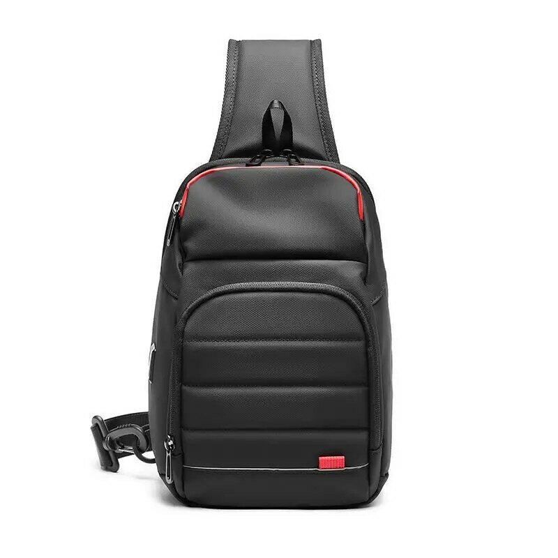 EURCOOL-Bolso de pecho multifunción para hombre, mochila de 9,7 USB, bolso de mensajero de carga, bandolera de hombro, bolsos masculinos