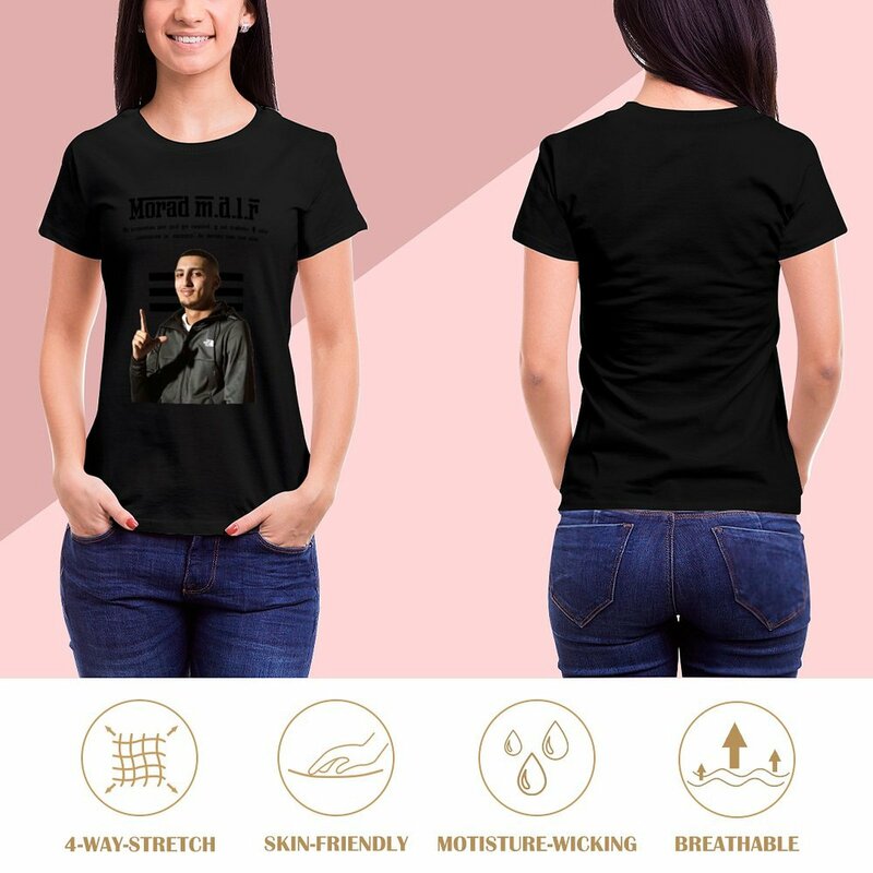 Morad mdlr Rapper T-Shirt Kurzarm T-Shirts Grafik T-Shirts T-Shirt Kleid Frauen