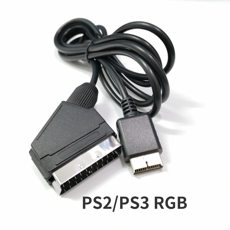 RGB Scart Blei Kabel für PS2/PS3 Scart RGB Kabel Sega -Mega Drive2 -Genesis 2 Megadrive 2 MD1/MD2 RGB AV Scart Kabel 1,8 m D11