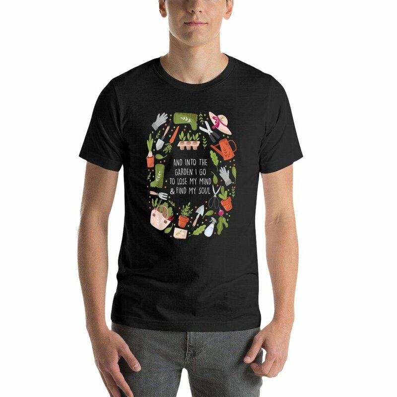 Kaus baru dan Into The Garden I Go To Lose My Minds dan Find My Soul T-Shirt t-shirt hitam cepat kering untuk pria