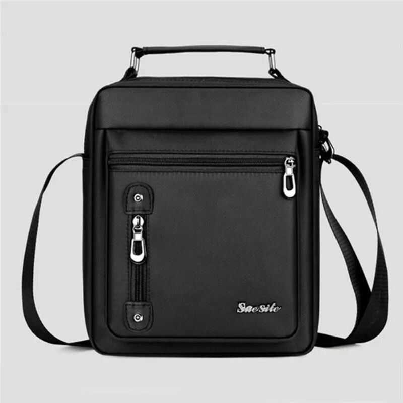 Oxford Cloth Men's Shoulder Bag Fashion Solid Color Vertical Business Bag Briefcase Handbag Crossbody Bag