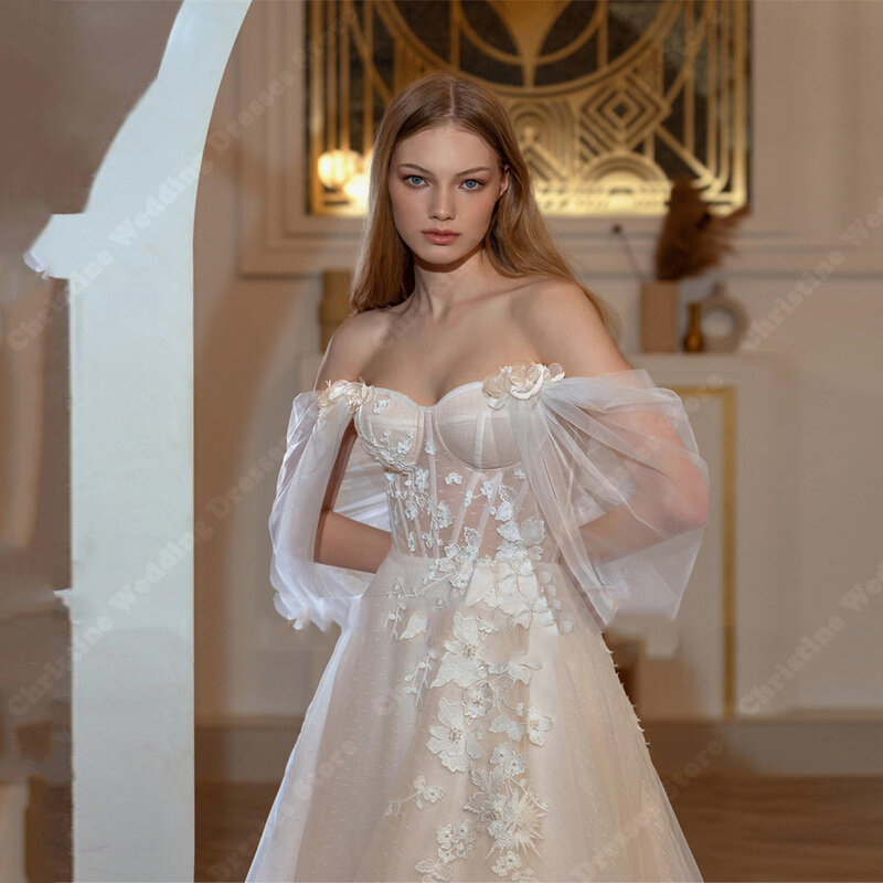 Boho eleganckie suknie ślubne damskie bez rękawa bez rękawa tiulowe suknie wykonane na zamówienie 2024 długość do mopowania Vestidos De Novias