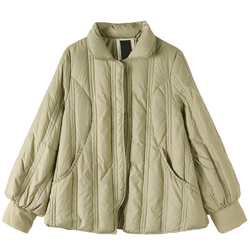 LDRST – manteau court en duvet de canard blanc pour femme, coupe ample, collection hiver 2022