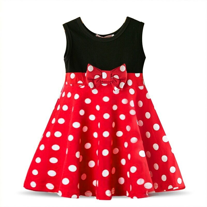 Ropa de princesa Blancanieves y bella para niñas, vestido informal de sirena pequeña con lazo, juego de rol para bebé, cumpleaños, Mickey Mouse