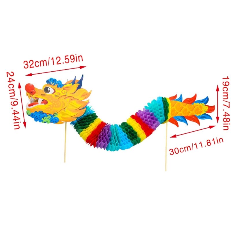 Kits marionnettes Dragon en papier, jouet Dragon en papier, fournitures du nouvel an chinois