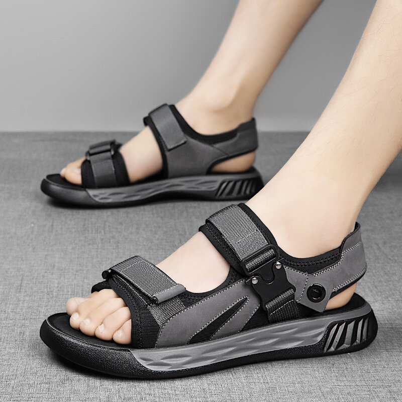 Sandálias antiderrapantes leves masculinas, respirável, confortável, casual, ao ar livre, interior, verão, secagem rápida