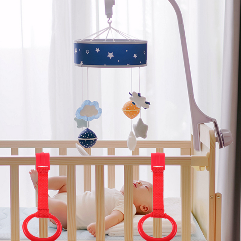 Детский манеж для детской кроватки 2 шт., ручное подвесное кольцо, стоячий инструмент для малышей, кольца для детской кроватки, лента
