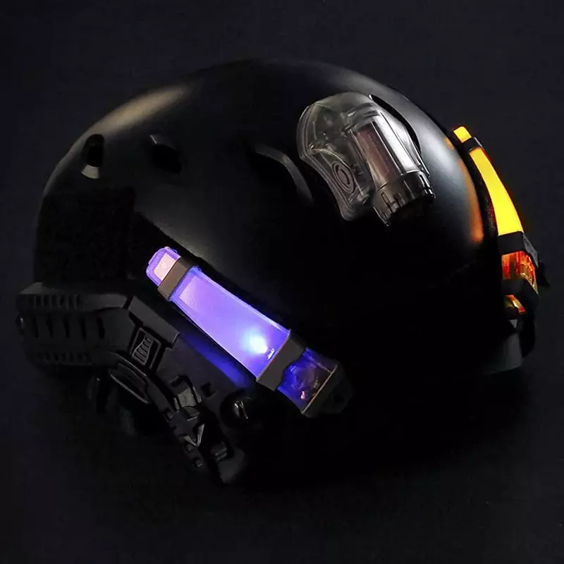 Tactical FMA Helmet Safety lampeggiante luce di segnalazione di sopravvivenza lampada impermeabile attrezzatura da esterno per caccia escursionismo ciclismo