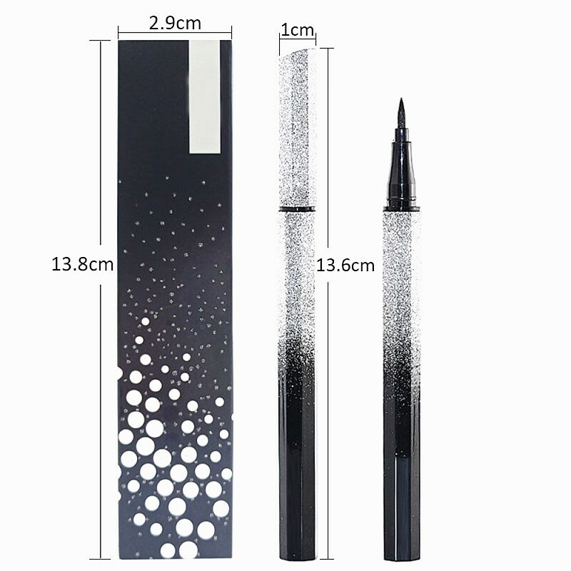Gorąca sprzedaż Starry Sky Eyeliner ołówek czarna wodoodporna długotrwały płynny Eyeliner Pen naturalny delikatny rysunek Eyeliners ołówek