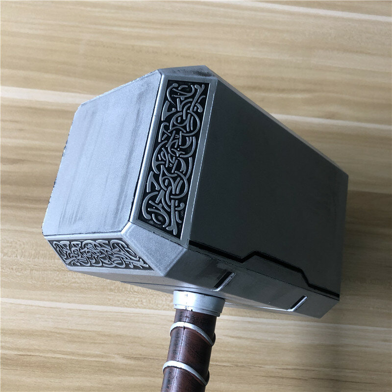 44cm 's Hammer Cosplay 1:1  Thunder Hammer Figure Weapons Model Kids Gift Movie Role Playing Safety PU Material Toy