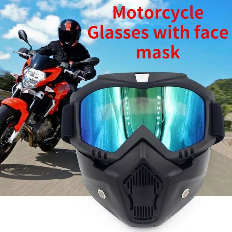 MMBL New Full Face Goggles Elastic Elastic Band For Outdoor Off-Road Sports Riding Goggles CS Games Toys Guns Protection