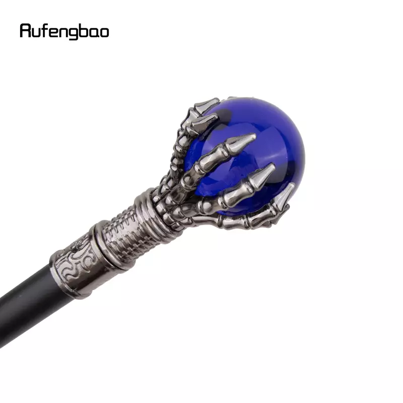 Bastón para caminar con bola de cristal azul Steampunk, palo decorativo de moda, perilla de Crosier de lujo para caballero, 93cm