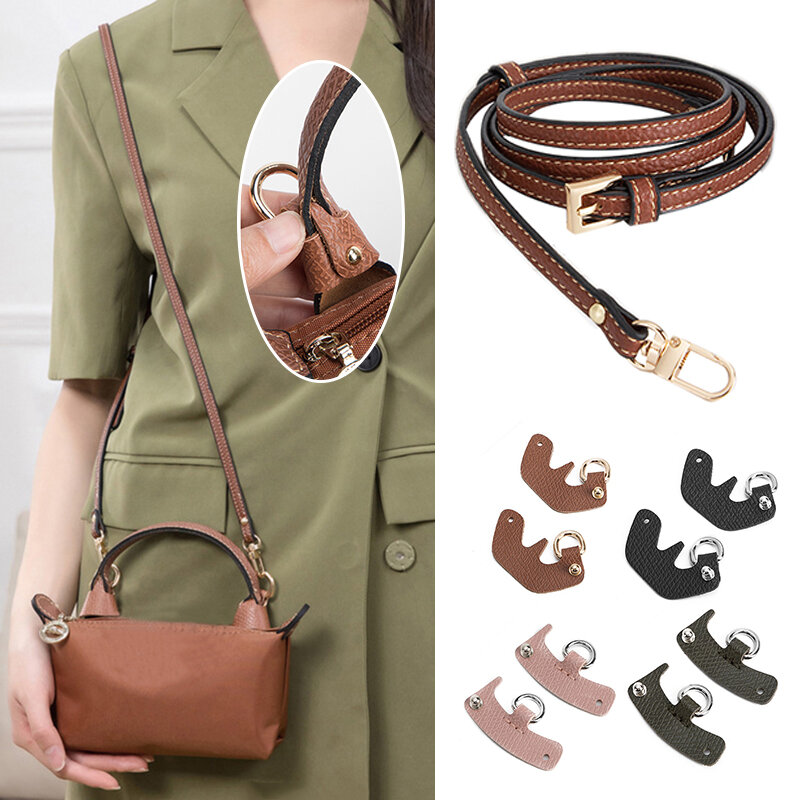 Aksesoris transformasi tas untuk Longchamp tas Mini tali pukulan-free kulit asli tali bahu konversi selempang