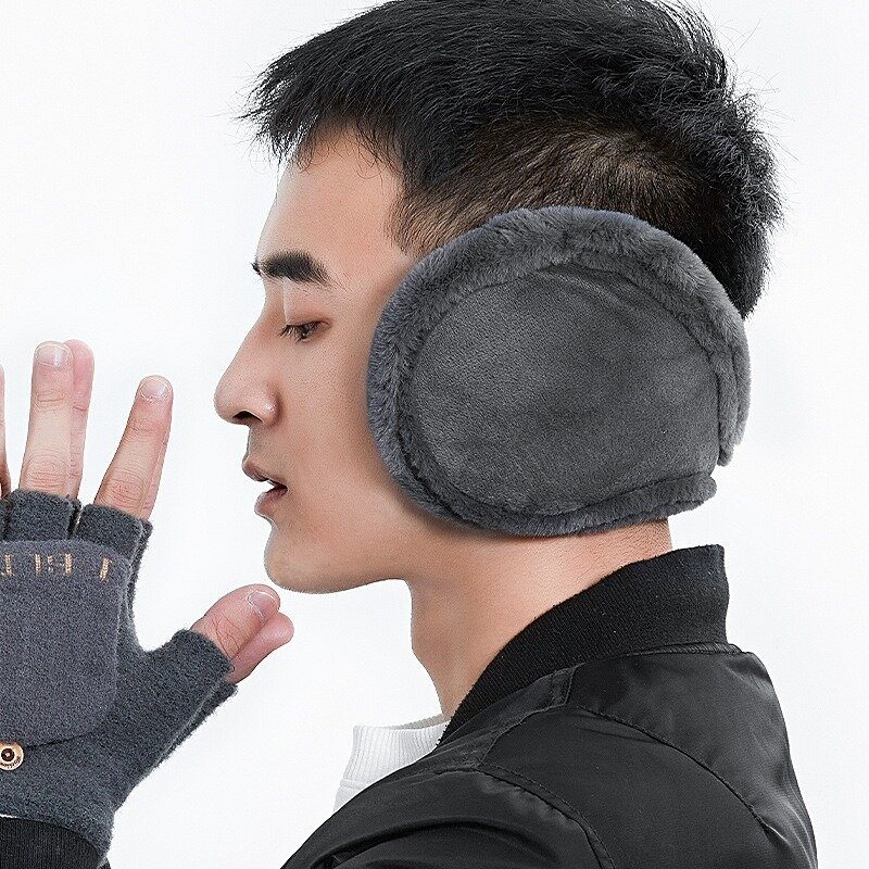 Soft Plush Thickening Ear Warmer Women Men Cold Proof Fashion Winter Earmuffs Solid Color Earflap Outdoors Protection Ear-Muffs