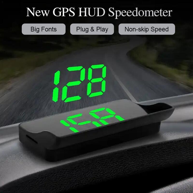Przód samochodu projektor przedniej szyby wyświetlacz HD prędkościomierz GPS Speed KMH do wszystkie samochody akcesoriów elektronika samochodowa