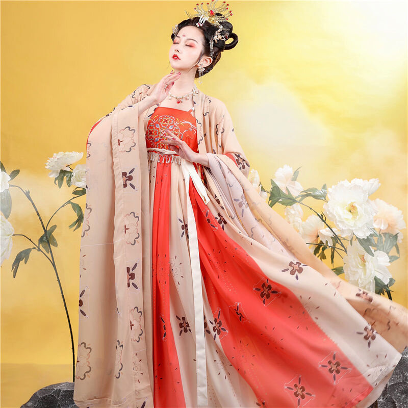 Chinese Traditional Trailing Dress Women's Hanfu Clothing Stage Outfit Cosplay Stage Wear Costume Empress Suit