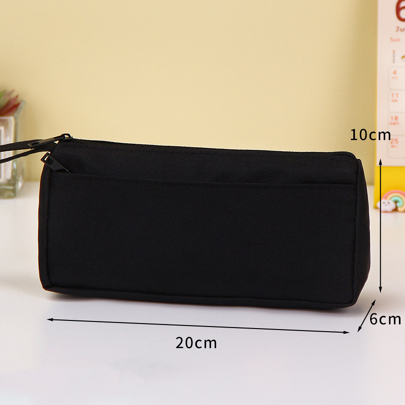 Square pencil bag student stationery bag pencil bag custom printed logo with logo large capacity clutch bag ins style wholesale