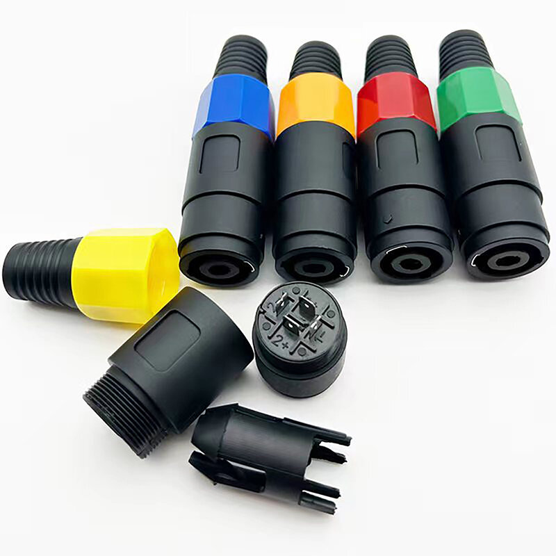 Four Core Bayonet Connector Microphone Plug Audio Plug Speaker Connector Male Female Color Mic XLR Ohmic Plug