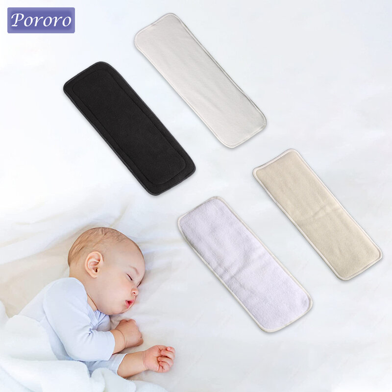 1pc Hemp Fabric Washable Booster Liners Bamboo Charcoal Cloth Nappy Inserts Reusable Diaper Insert for Baby Pocket Cloth Diaper