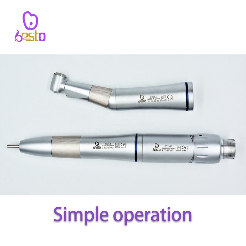 Professional Handpiece Kit Stainless Steel Low Speed Set with Led Light  Instrument