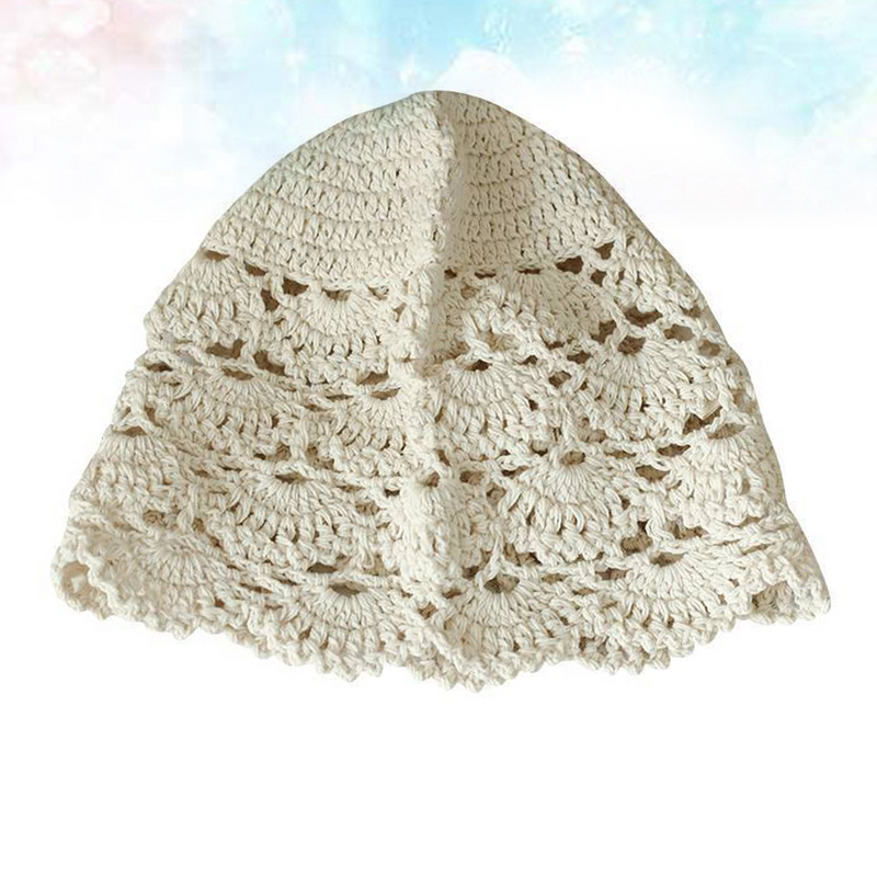 Chapéu de renda crochê artesanal para mulheres, turbante vintage, boné casual, gorro elegante para meninas