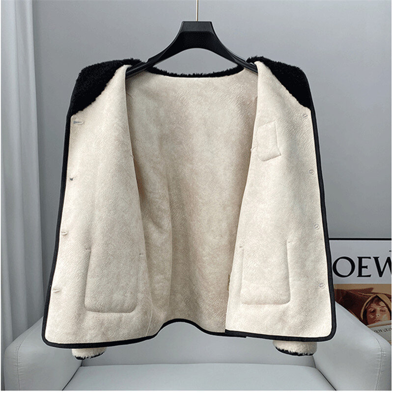 Aorice – manteau de fourrure en laine véritable pour femme, veste d'hiver à capuche, grande taille, Trench CT230