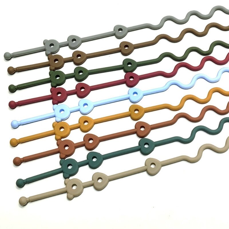 Ciuccio catena per ciuccio per bambini nuova catena Anti-perdita supporto per capezzolo in corda anticaduta clip per accessori per passeggino in Silicone