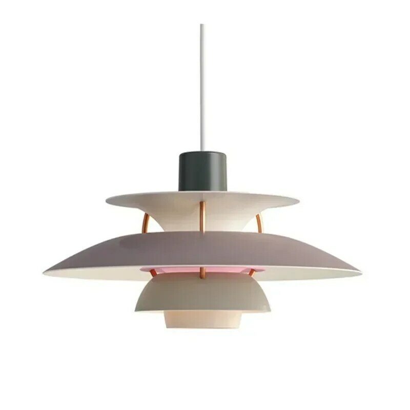 Nordic Multicolour Hanglamp Voor Eetkamer Tafel Deense Aluminium Plafond Kroonluchter Opschorten Lampen Armatuur Voor Slaapkamer
