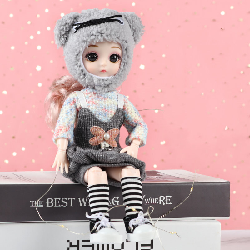 BJD 1/6 muñecas articuladas conjunto completo con ropa de moda cuerpo de archivo de cabeza de peluca suave para niña juguete regalo Serie 12 Constelaciones