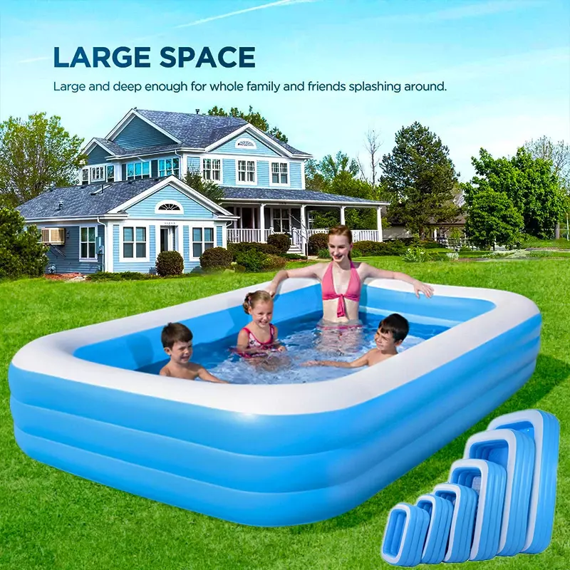 Piscina inflável de grande tamanho para adultos e crianças, uso doméstico, tamanho grande, 180x140x60cm, a1-ag0001